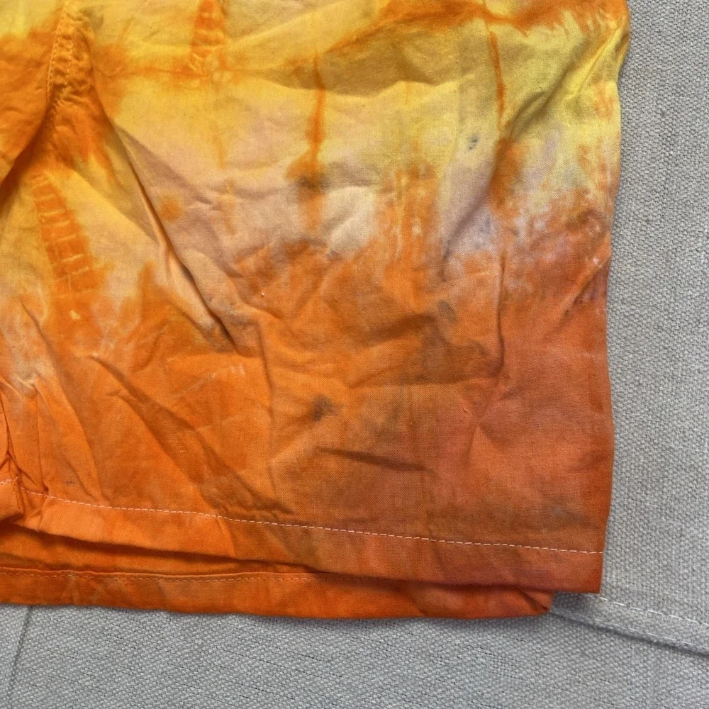 Vintage Shorts Mens L Surfer's Alliance Swim Trunks Tie Dye Orange Surf 90s